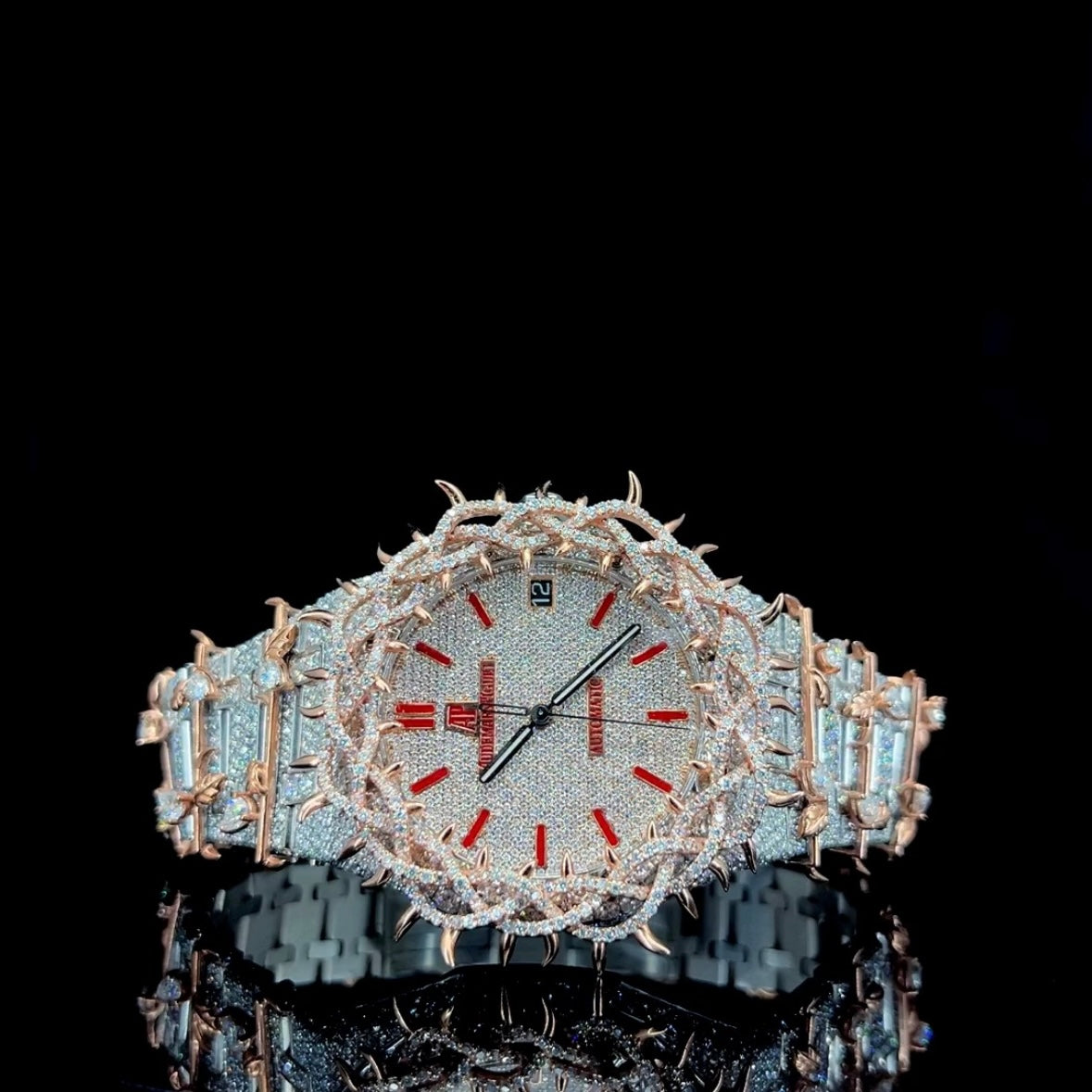 vvs moissanite spiked AP (rose/white/red)