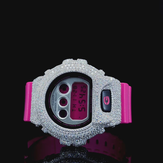 vvs moissanite g shock pink band