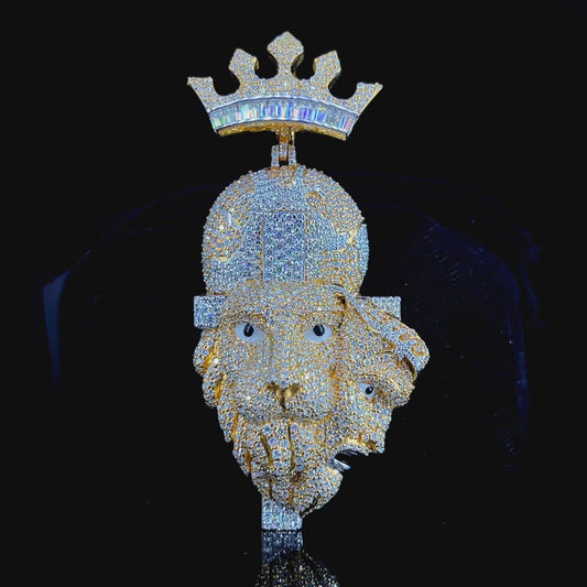 vvs moissanite king lion pendant