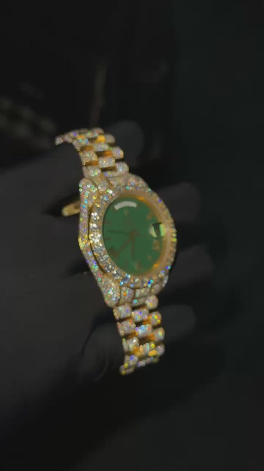 vvs moissanite rolex green face