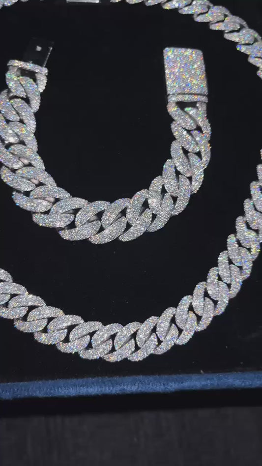 16MM MOISSANITE CUBAN CHAIN