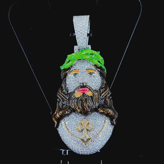 vvs moissanite Jesus pendant