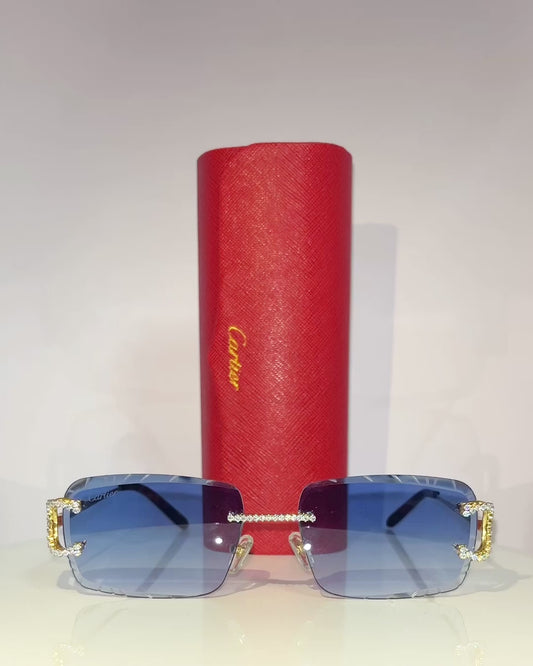 vvs moissanite cartier blue frames